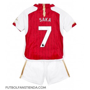 Arsenal Bukayo Saka #7 Primera Equipación Niños 2023-24 Manga Corta (+ Pantalones cortos)